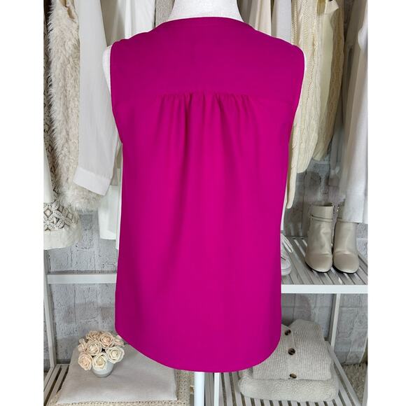 A New Day Women's Size S Pink Brass Button Up Sleeveless Blouse #0272 - Picture 4 of 10
